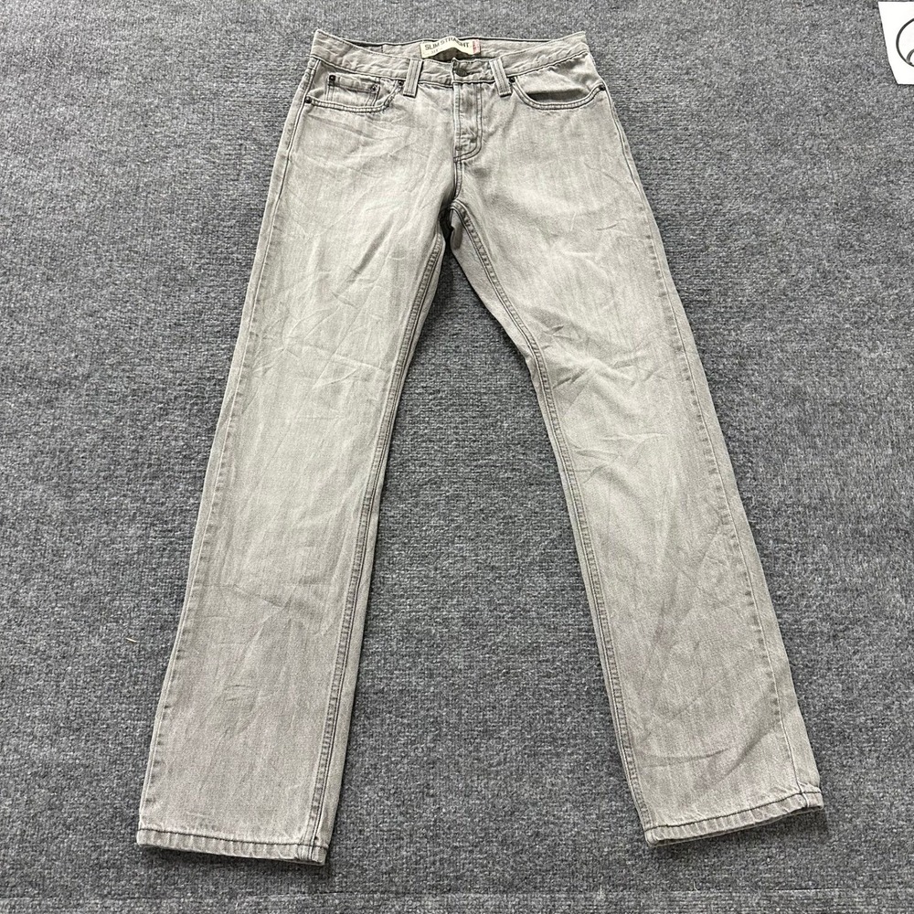 Levi's Jeans Mens Size 30 Grey 514 Slim Straight Cotton Denim Casual Pants